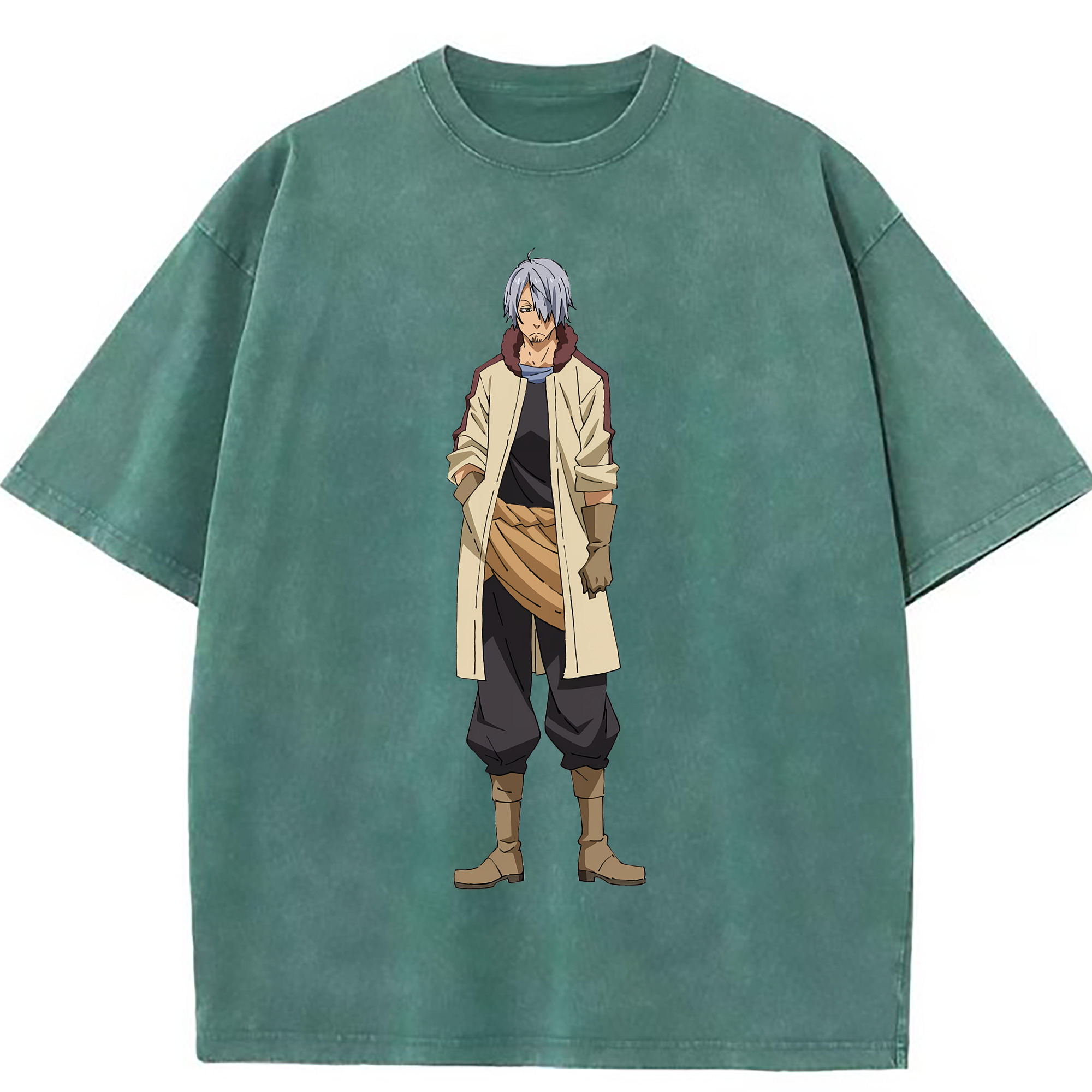 （画像用） 転スラ Regarding Reincarnated to Slime 綿100% ヴィンテージ風 半袖Tシャツ（フロントプリント）